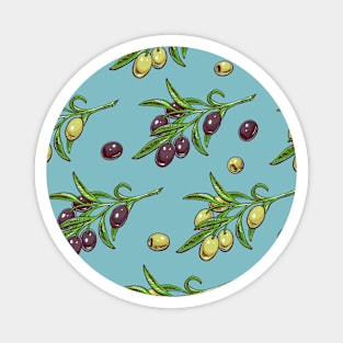 Olives - Mediterranean pattern Magnet